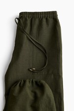 Linen-blend Pull-on Pants